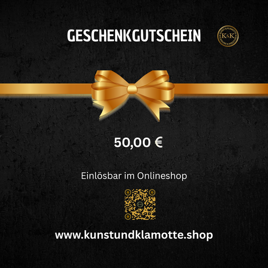 Geschenkgutschein – Kunst & Klamotte Online-Shop