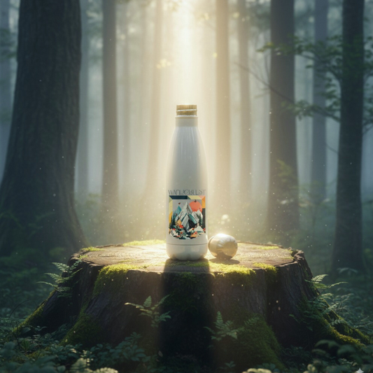 Edelstahl-Thermoflasche (500ML) mit Naturdesign für unterwegs