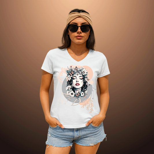 Modernes Damen V-Neck Shirt für Fashion und Freizeit – stylische Mode für selbstbewusste Frauen