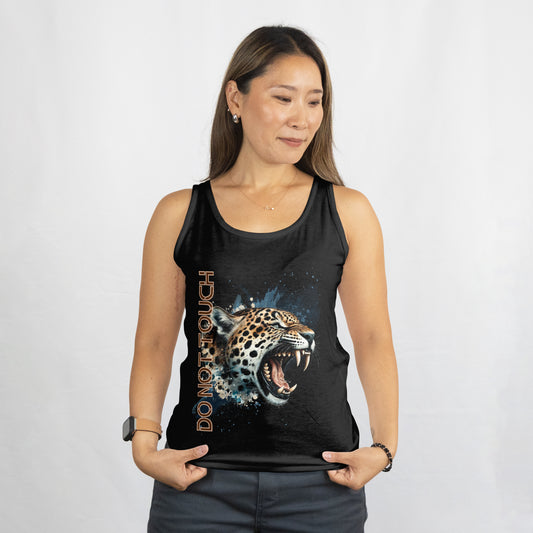 Tropical Leopard Womens Organic Tank Top I Jungle Animal Print für Streetwear I Urban Boho Fashion & Wildlife Style