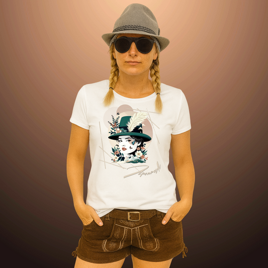 Alpen Style Damen Shirt Moderne Trachtenmode für Wiesn, Volksfest und Freizeit