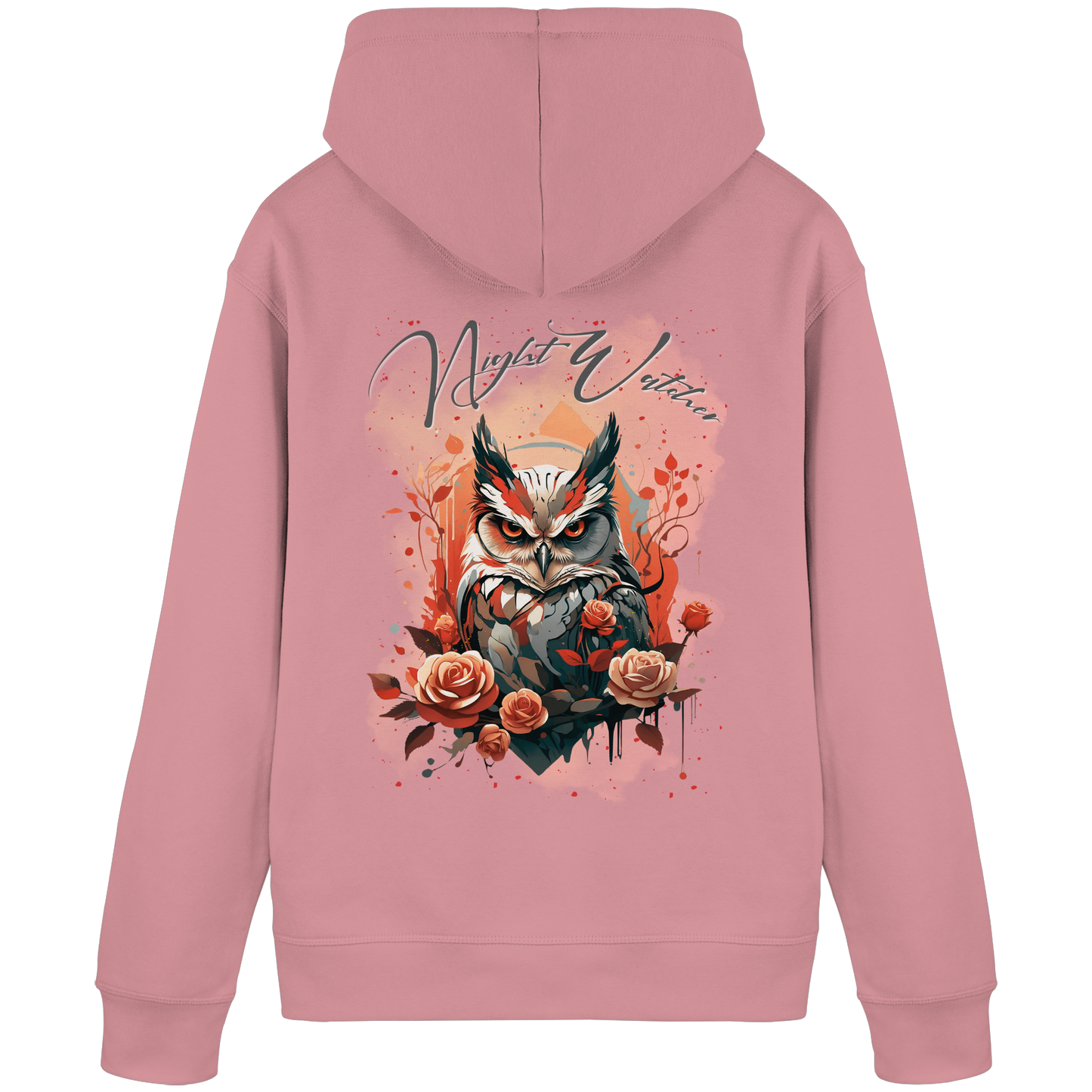 Bequemer Damen Organic Hoodie mit intensivem Dark-Art-Motiv und weicher Innenseite.