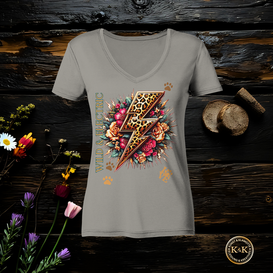 Ladies V-Neck Shirt für Powerfrauen – Rock Style, Festival Outfit, Boho Look
