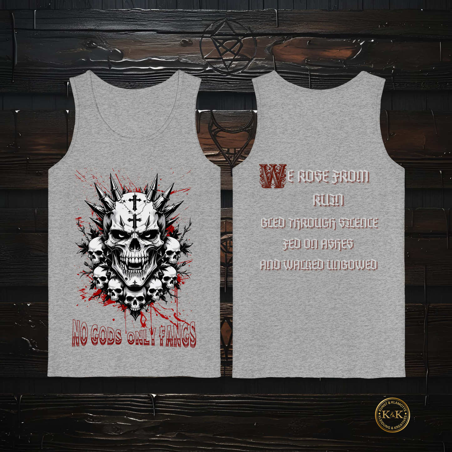Tanktop für Herren mit Skull-Print | Rock & Metal Look | Statement Mode für Festivals, Sport & Alltag