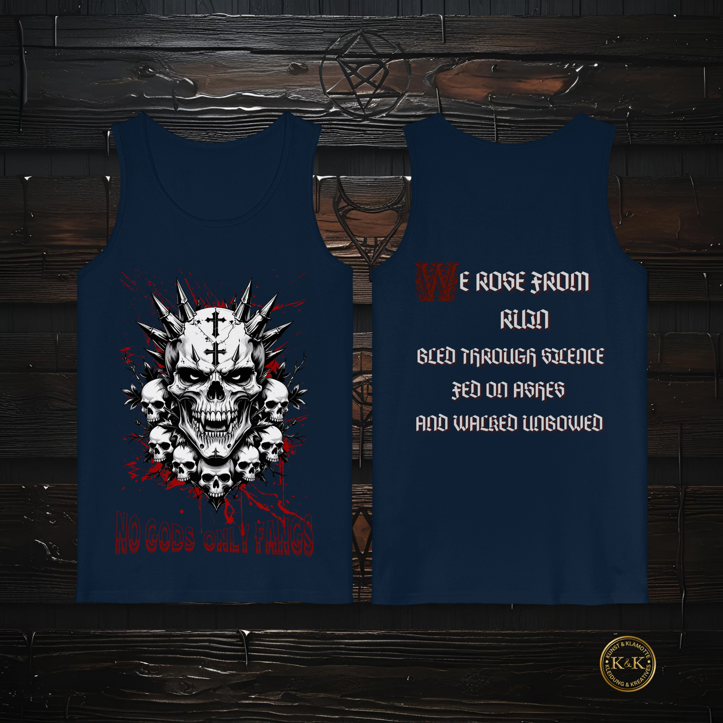 Tanktop für Herren mit Skull-Print | Rock & Metal Look | Statement Mode für Festivals, Sport & Alltag