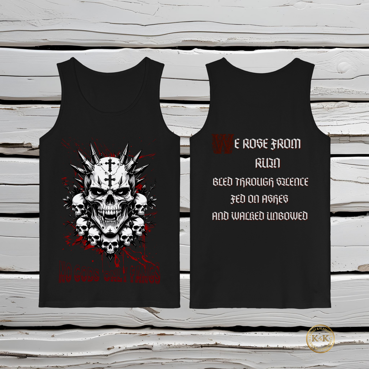 Tanktop für Herren mit Skull-Print | Rock & Metal Look | Statement Mode für Festivals, Sport & Alltag