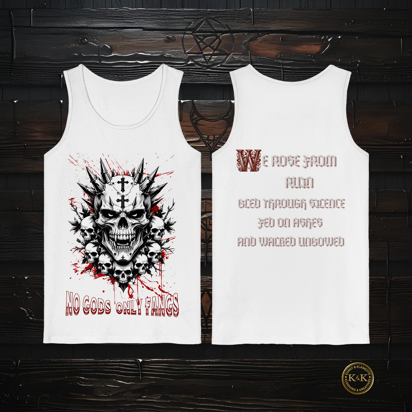 Tanktop für Herren mit Skull-Print | Rock & Metal Look | Statement Mode für Festivals, Sport & Alltag
