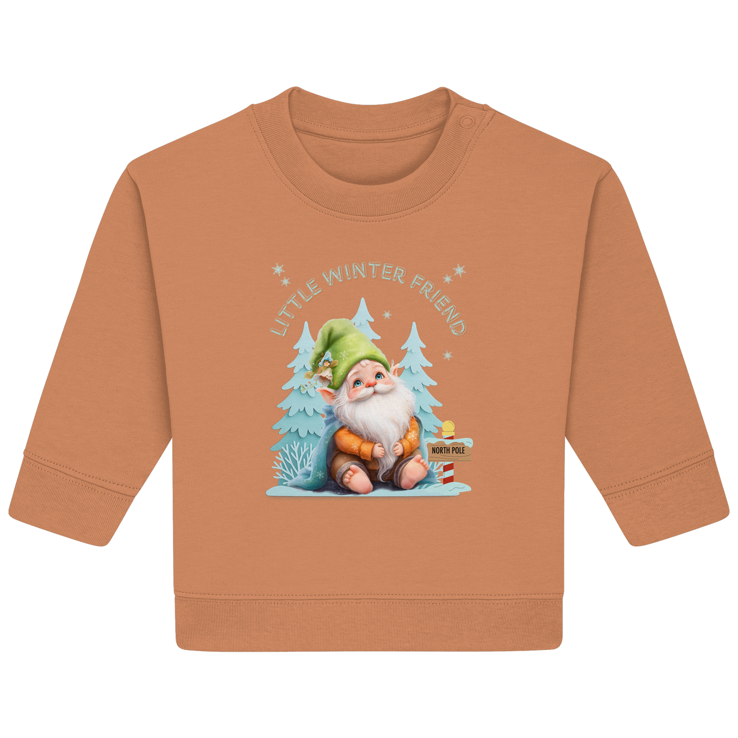 Little Winter Friend – Baby Organic Sweatshirt mit Wichtel