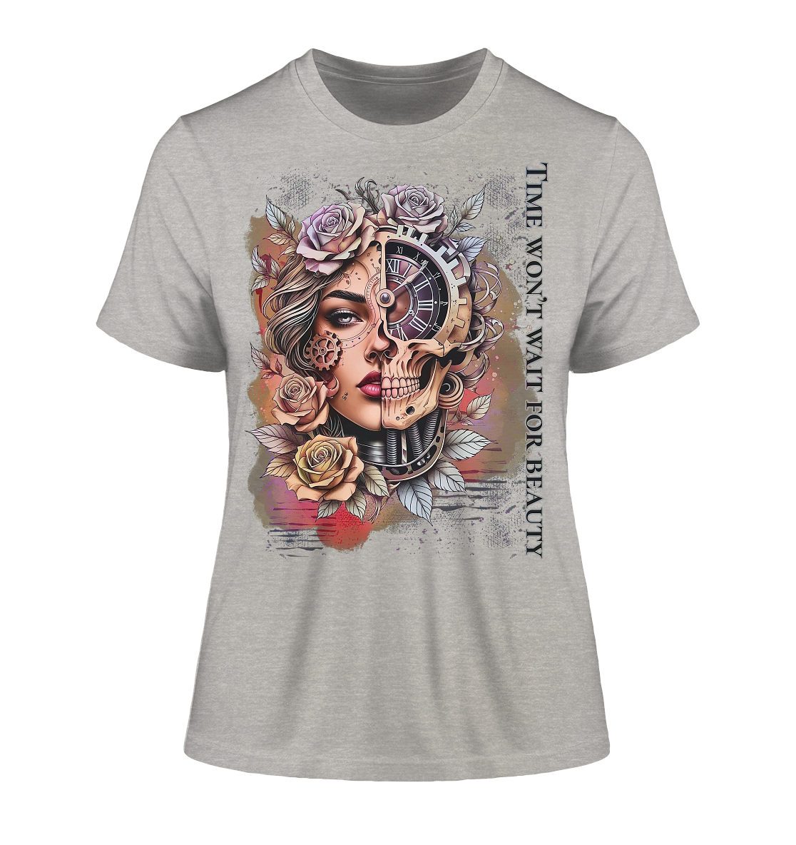 Fitted Ladies Organic Shirt mit kunstvollem Print