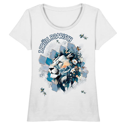 Bayern Dialekt Fitted Ladies Organic Shirt – Boarisch Spruch für Wiesn, Volksfeste & Freizeit | Regular Fit Streetwear