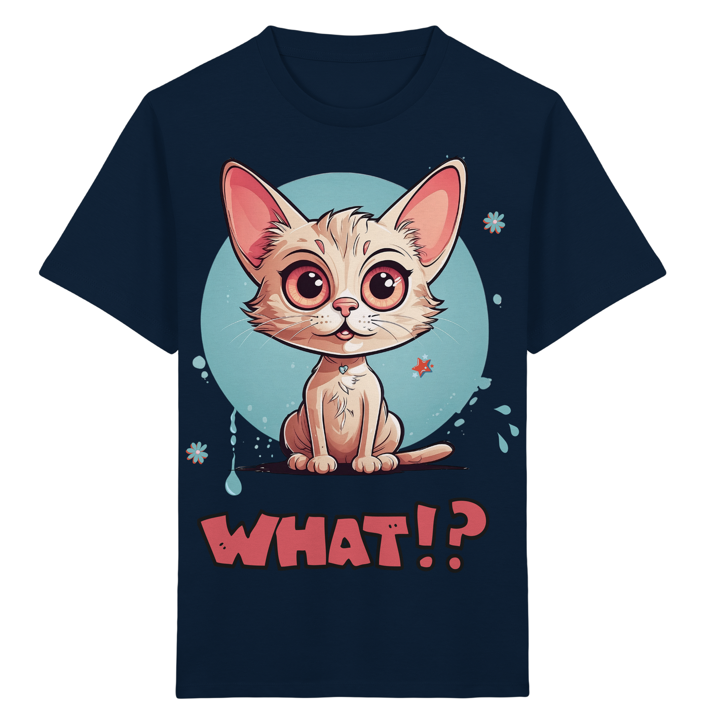 Kids Organic Shirt mit frechem Katzenmotiv
