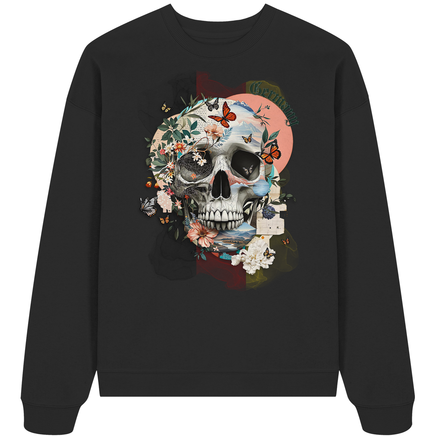 Germany Organic Oversize Sweatshirt Mein Herz bleibt hier
