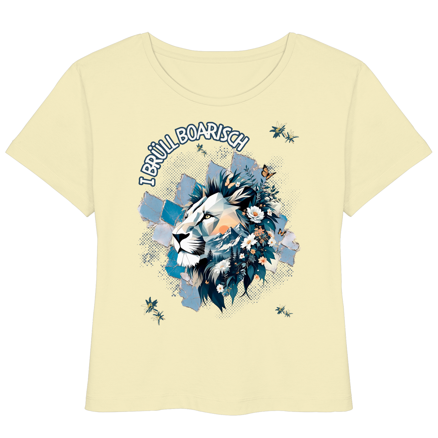 Bayern Dialekt Womens Organic Lightweight T-Shirt – Boarisch Spruch für Wiesn, Volksfeste & Freizeit | Regular Fit Streetwear