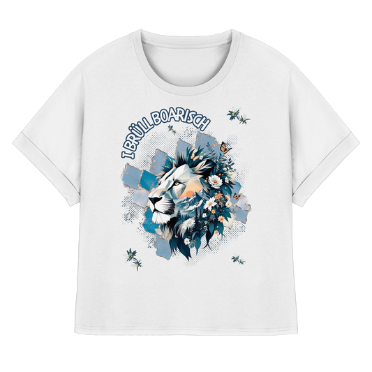 Bayern Dialekt Womens Organic Rolled Sleeves T-Shirt