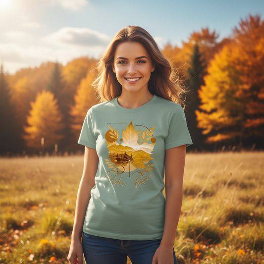 Herbst T-Shirt für Damen – stilvolles Shirt für Freizeit, Büro und Alltag