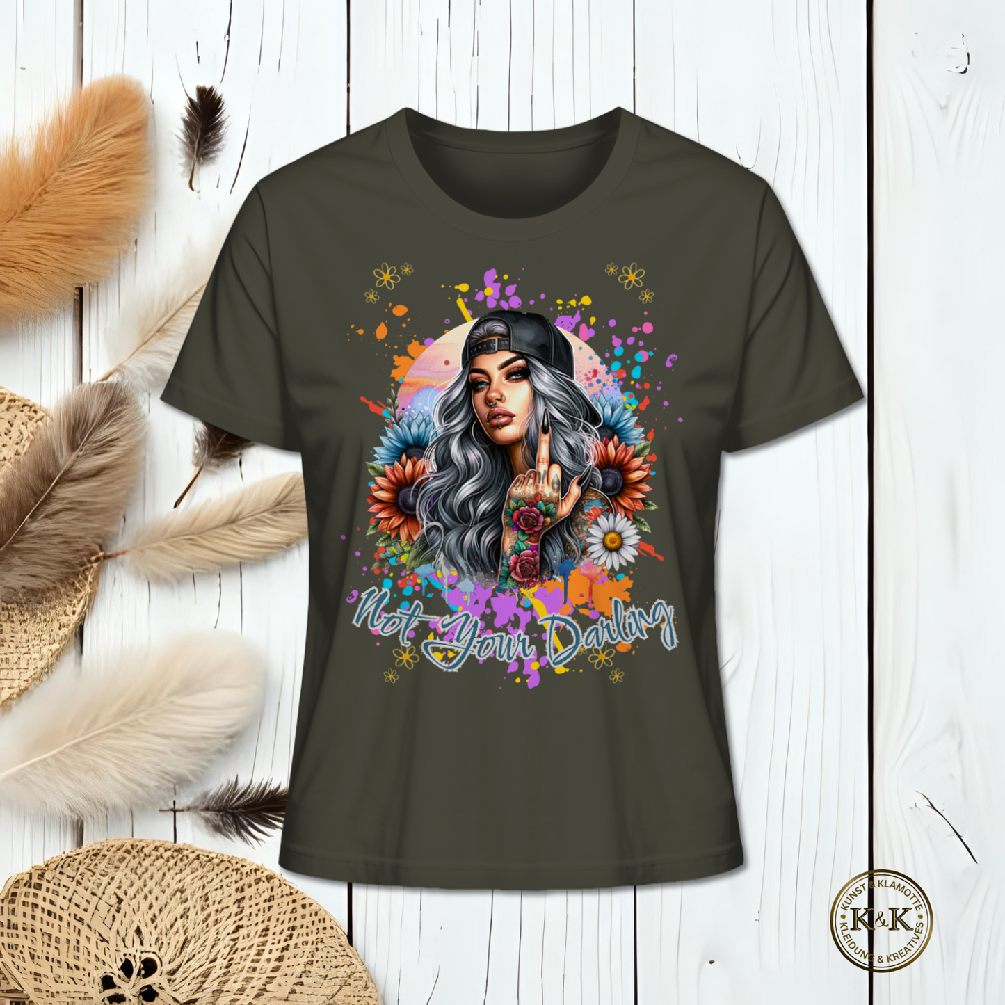 Ladies Organic Shirt – selbstbewusst, provokant & bunt, Streetwear mit Haltung