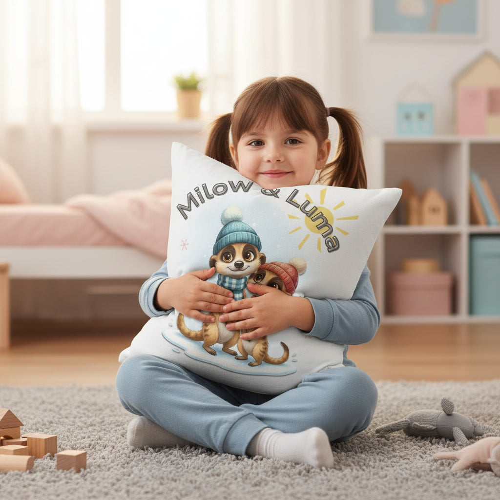 Milow - Kissen 40x40cm, für Kuschelmomente, Ruhe und ein vertrautes Gefühl im Kinderzimmer.