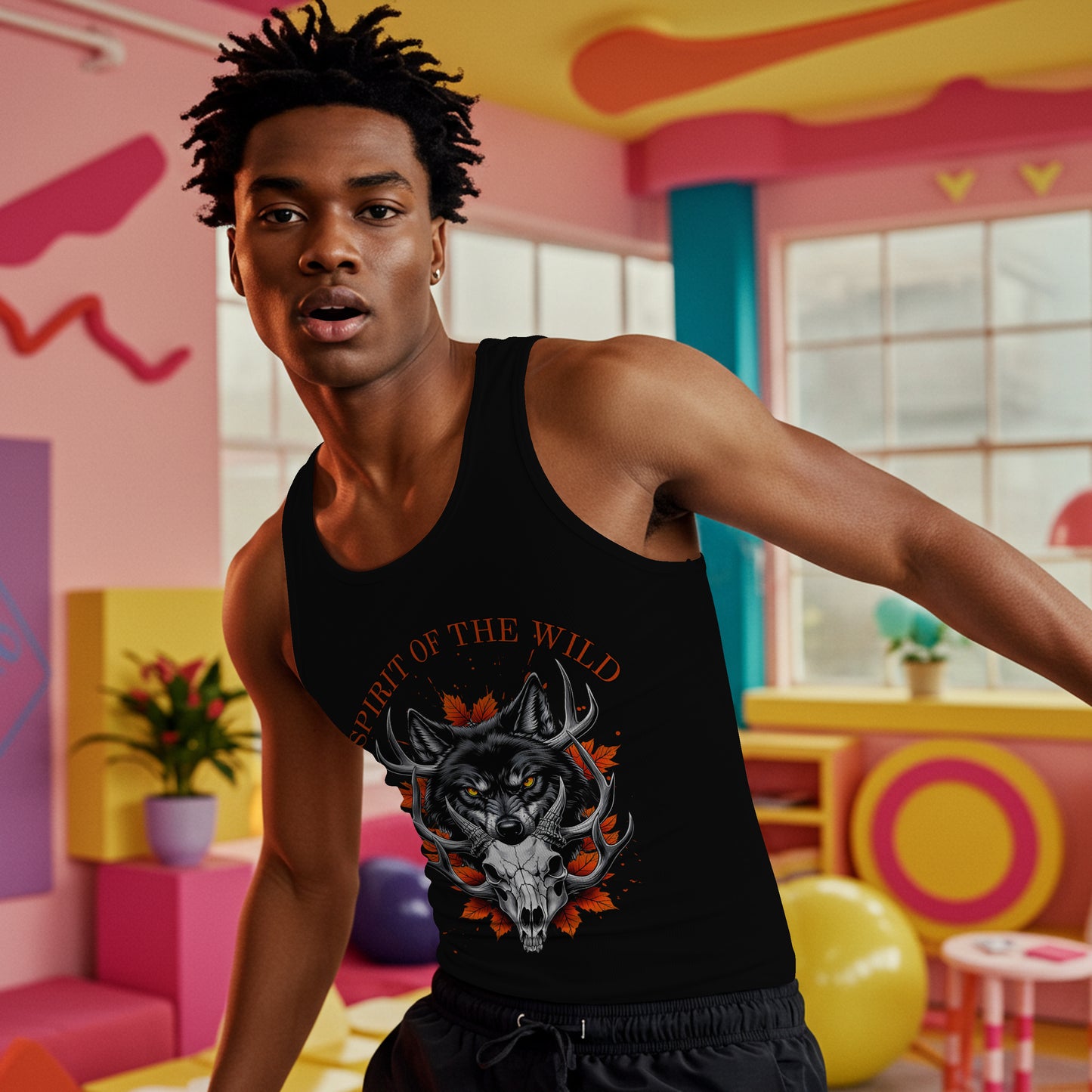 Bio Tank Top Männer – Spirit of the Wild Look, nachhaltige Naturmode für Outdoorfans & Freiheitsliebende, 3 Farben, S–3XL erhältlich