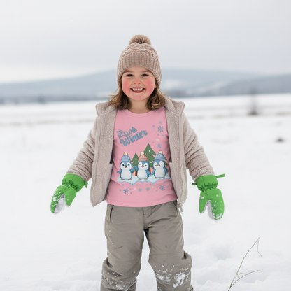 Hello Winter – Kinder Organic Shirt mit Pinguinen