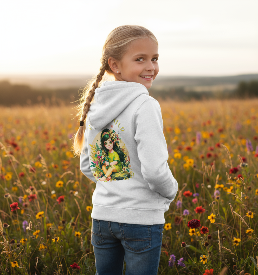 Boho Hoodie für Mädchen – Blumenkind Kapuzenpullover