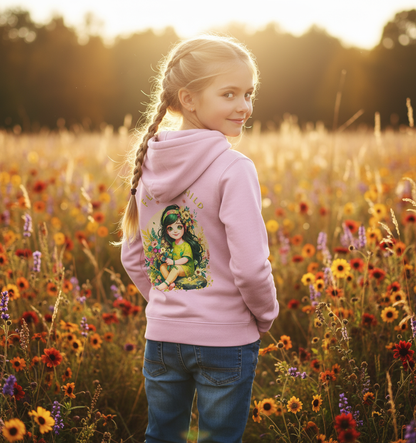 Boho Hoodie für Mädchen – Blumenkind Kapuzenpullover