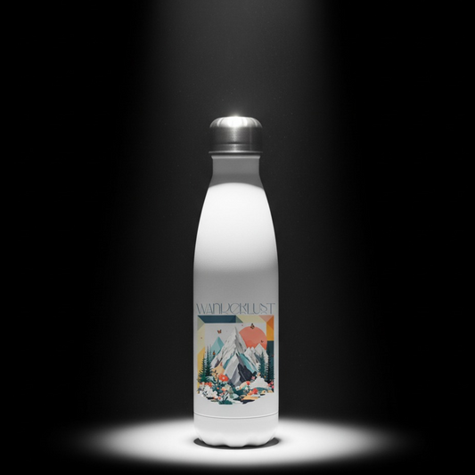 Edelstahl-Thermoflasche (500ML) mit Naturdesign für unterwegs