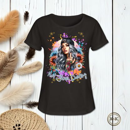 Womens Roll-Up T-Shirt – selbstbewusst, provokant & bunt