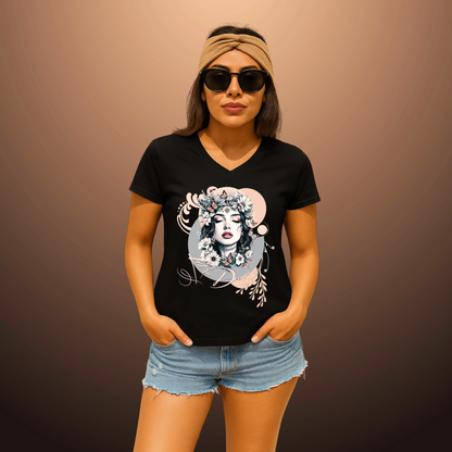 Modernes Damen V-Neck Shirt für Fashion und Freizeit – stylische Mode für selbstbewusste Frauen