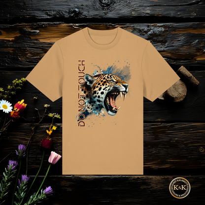 Tropical Leopard Organic Unisex T-Shirt I Jungle Animal Print für Streetwear I Urban Boho Fashion & Wildlife Style