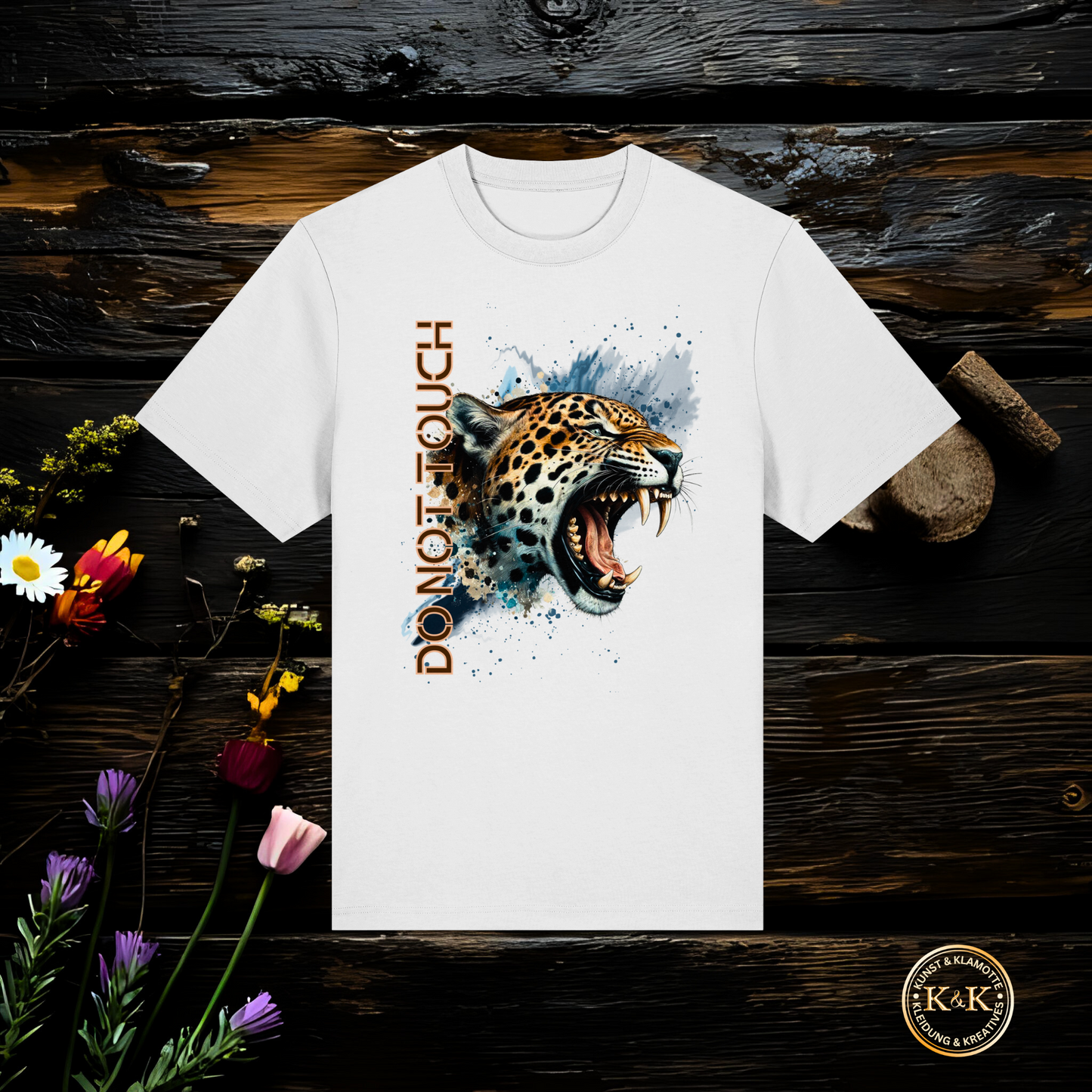 Tropical Leopard Organic Unisex T-Shirt I Jungle Animal Print für Streetwear I Urban Boho Fashion & Wildlife Style