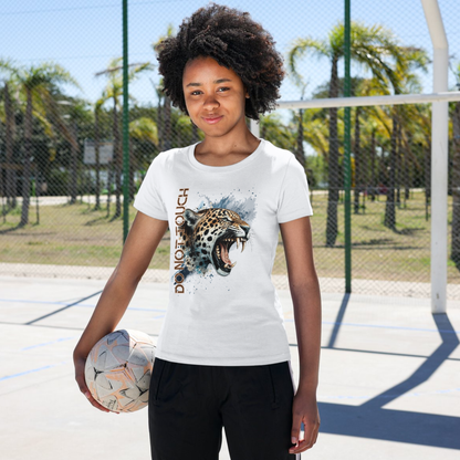 Tropical Leopard Ladies V-Neck Shirt I Jungle Animal Print für Streetwear I Urban Boho Fashion & Wildlife Style -