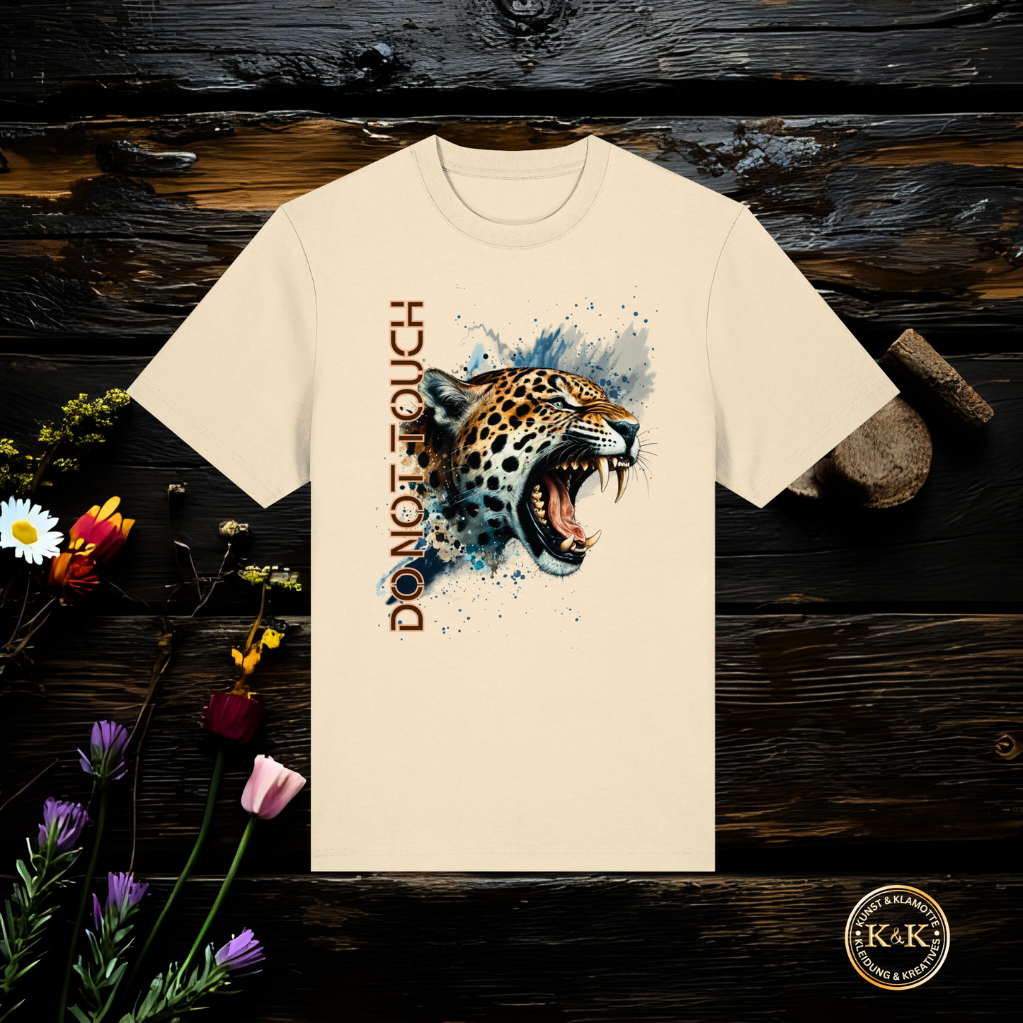 Tropical Leopard Organic Unisex T-Shirt I Jungle Animal Print für Streetwear I Urban Boho Fashion & Wildlife Style