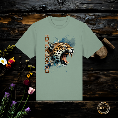 Tropical Leopard Organic Unisex T-Shirt I Jungle Animal Print für Streetwear I Urban Boho Fashion & Wildlife Style