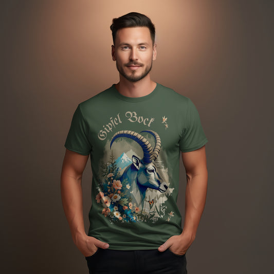 Charakteristisches Alpen-Design Heavy Cotton T-Shirt