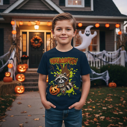 Halloween Kinder T-Shirt für Jungen und Mädchen – trendiges Outfit für Party, Schule und Freizeit