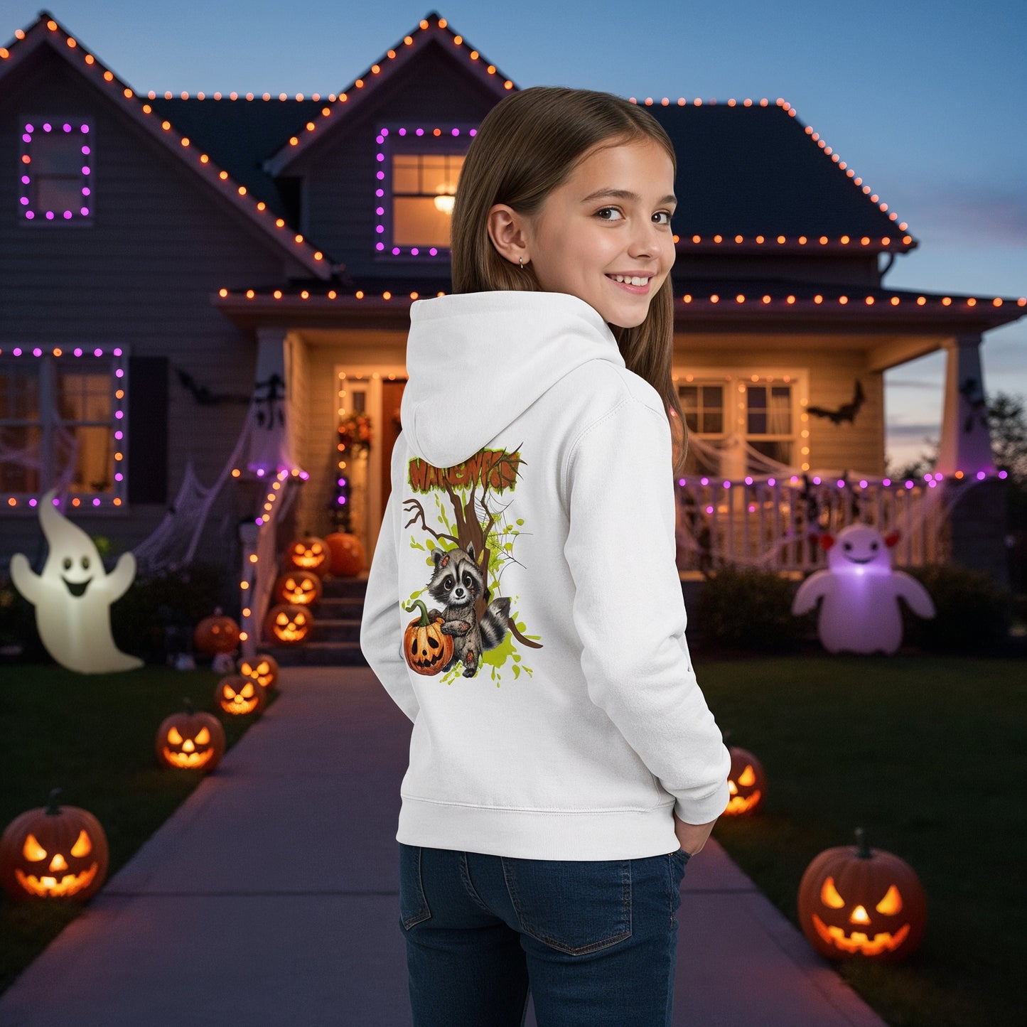 Halloween Kinder Hoodie für Jungen und Mädchen – kuscheliges Outfit für Party, Schule und Freizeit