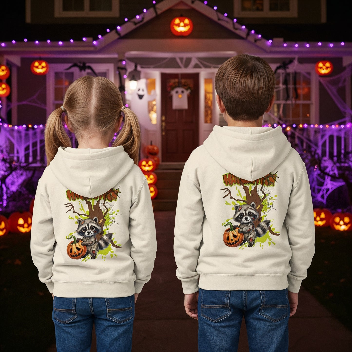 Halloween Kinder Hoodie für Jungen und Mädchen – kuscheliges Outfit für Party, Schule und Freizeit