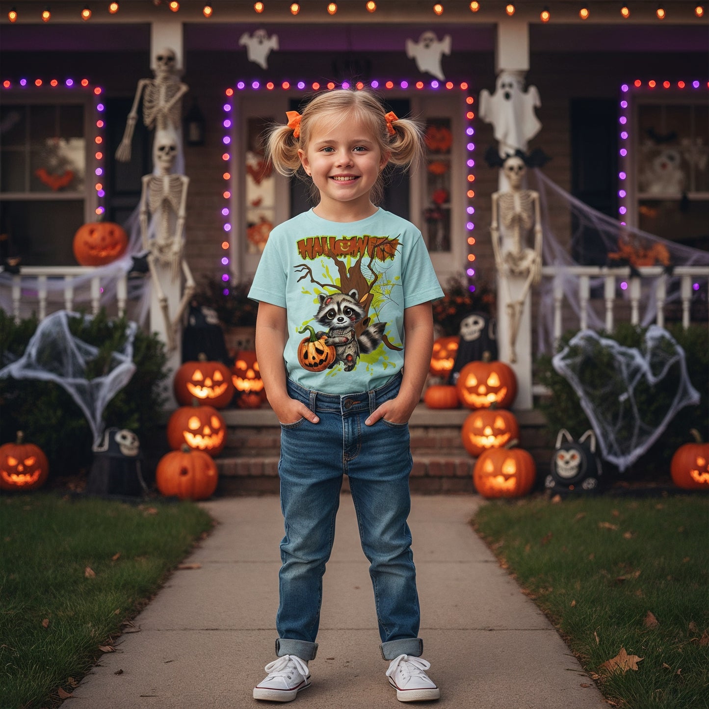 Halloween Kinder T-Shirt für Jungen und Mädchen – trendiges Outfit für Party, Schule und Freizeit