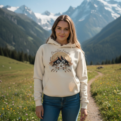 Mountain Dreams Hoodie – Alpen Style Streetwear für Outdoor, Freizeit und Bergliebhaber