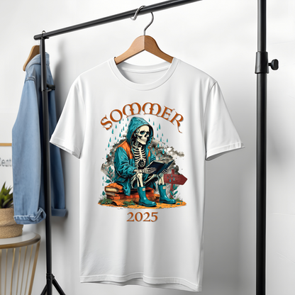 T-Shirt mit Sommer 2025 Design | Sarkastisches Shirt für Humor-Fans | Witziger Front- & Rückendruck zum Wettertrend