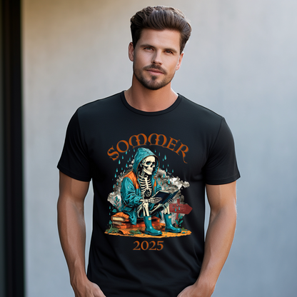 T-Shirt mit Sommer 2025 Design | Sarkastisches Shirt für Humor-Fans | Witziger Front- & Rückendruck zum Wettertrend