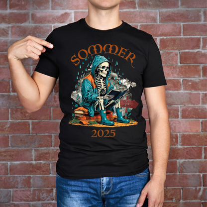 T-Shirt mit Sommer 2025 Design | Sarkastisches Shirt für Humor-Fans | Witziger Front- & Rückendruck zum Wettertrend