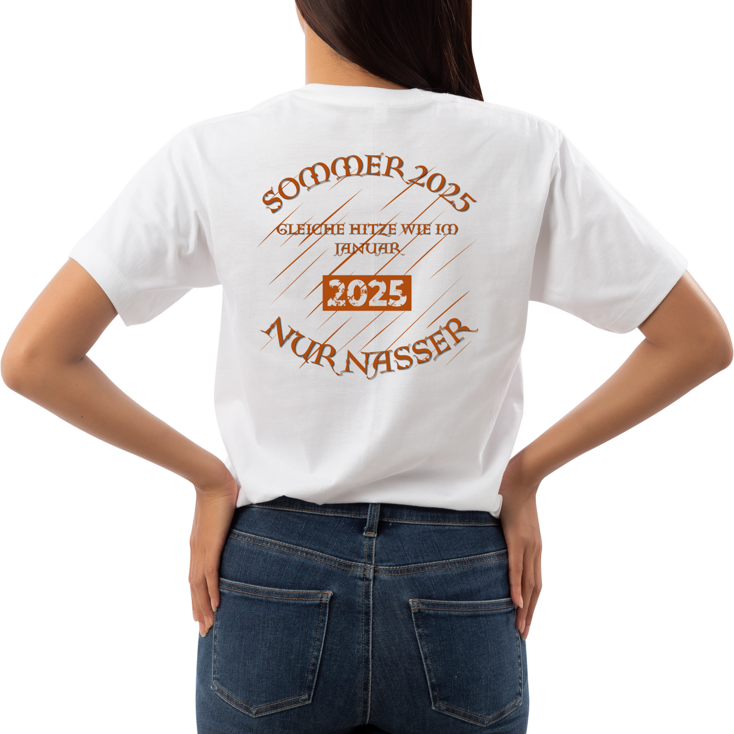 T-Shirt mit Sommer 2025 Design | Sarkastisches Shirt für Humor-Fans | Witziger Front- & Rückendruck zum Wettertrend