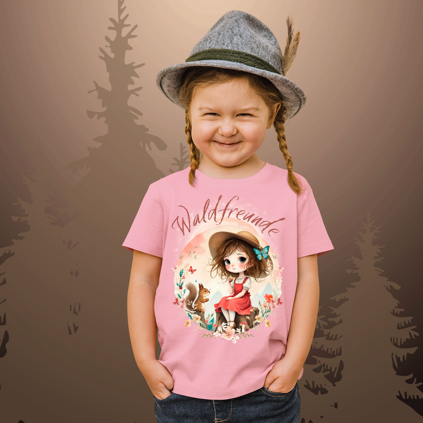 Mädchen Organic Shirt Waldfreunde – Bequeme Outdoor Mode für kleine Naturentdecker