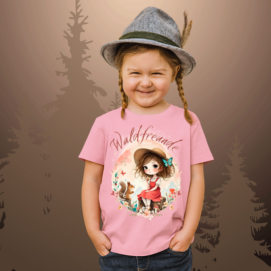 Mädchen Organic Shirt Waldfreunde – Bequeme Outdoor Mode für kleine Naturentdecker