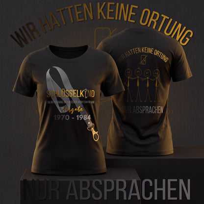 Schlüsselkind T Shirt für Damen Jahrgänge 1970 bis 1984