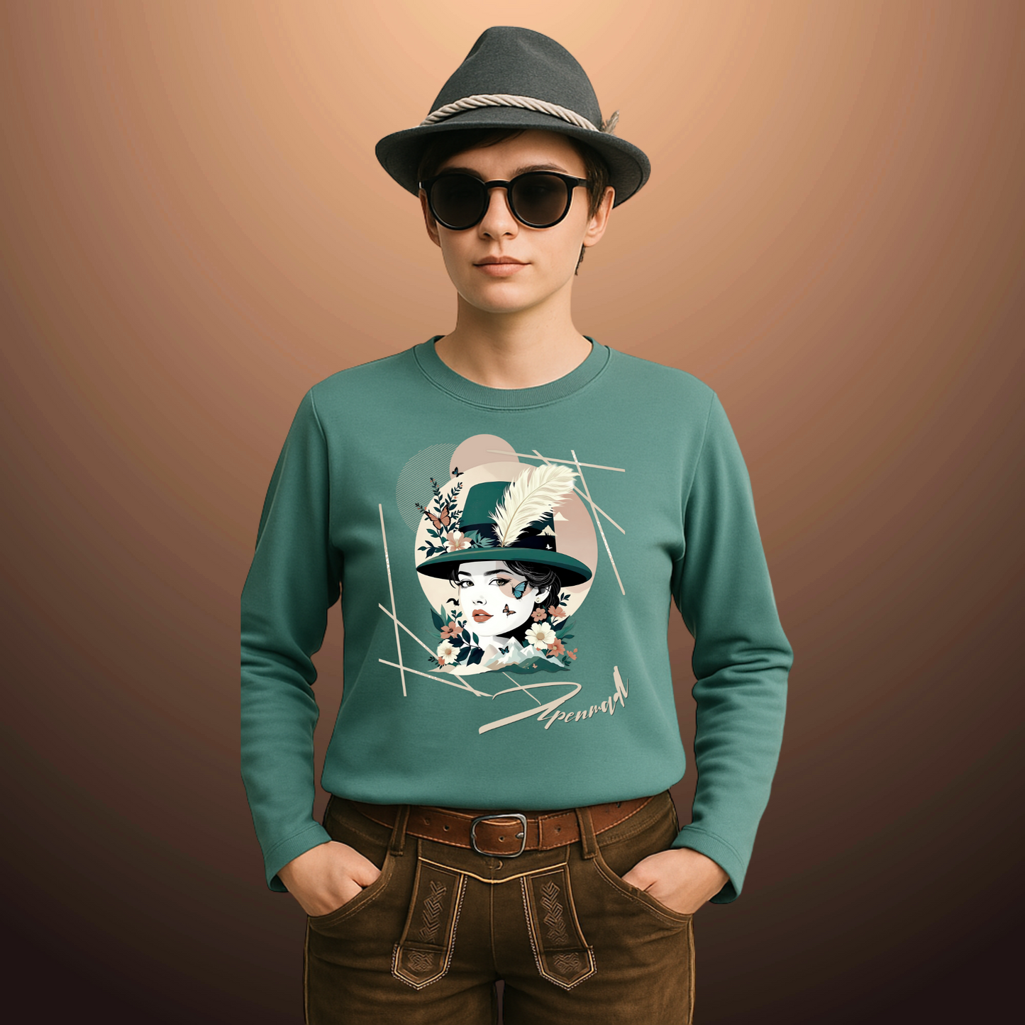 Damen Longsleeve Alpen Style – Moderne Trachtenmode für Wiesn, Volksfest und Freizeit