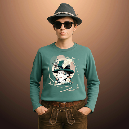 Damen Longsleeve Alpen Style – Moderne Trachtenmode für Wiesn, Volksfest und Freizeit