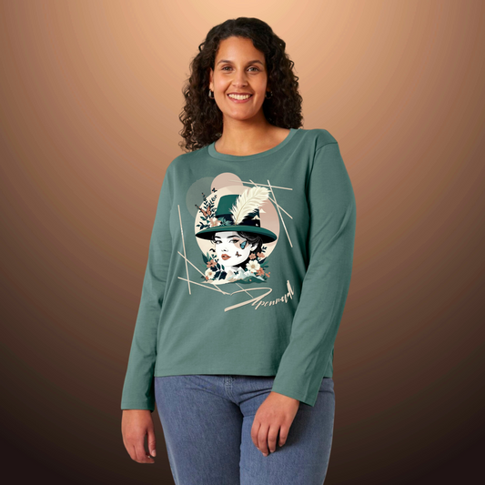 Damen Longsleeve Alpen Style – Moderne Trachtenmode für Wiesn, Volksfest und Freizeit