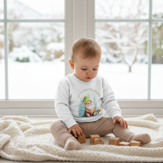 Little Winter Friend – Baby Organic Sweatshirt mit Wichtel